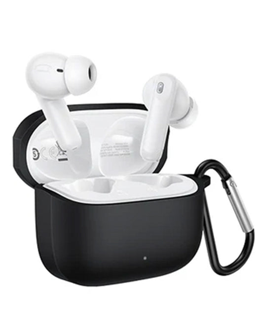 Hoco Semi-In-Ear TWS Earbuds with 7 Hours, Carry Case and Snap Hook (EQ30) - White