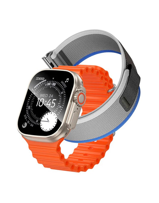Hoco Smart Watch With Calling Feature (Y42 Ultra) 2 Straps - Orange (Brand New)