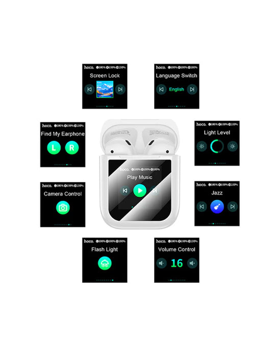 Hoco TWS Bluetooth Earbud LCD Touch Screen (EW80)