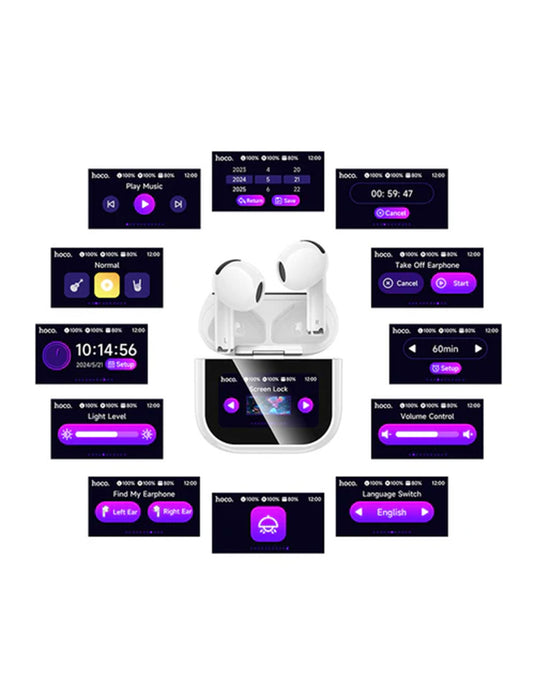 Hoco TWS Bluetooth Earbud LCD Touch Screen (EW82)