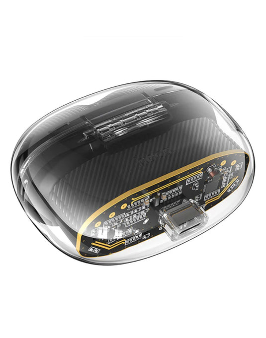 Hoco TWS Bluetooth Earbuds With Clear Body (EW54) - Black