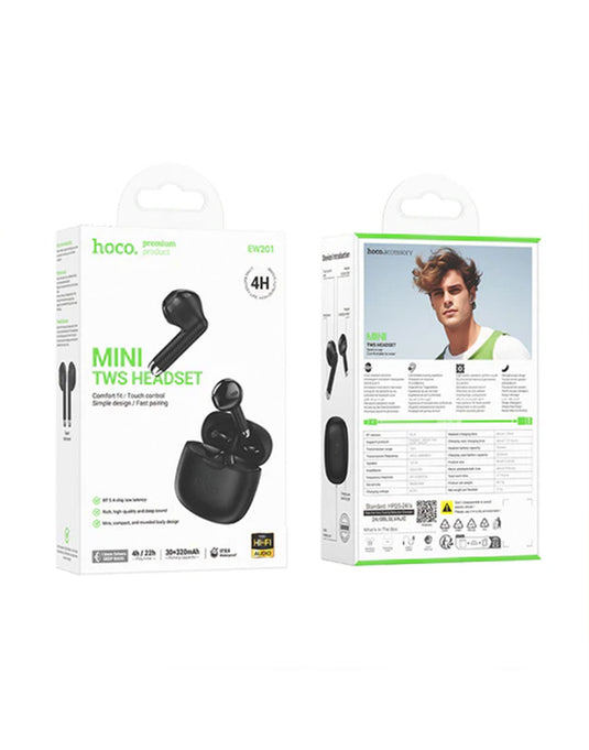 Hoco TWS Bluetooth Earbuds With Deep Bass (EW201)