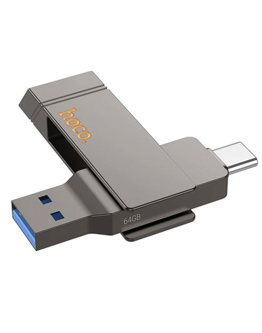 Hoco USB-A & USB-C High Speed 32GB Flash Drive (UD15) - Grey