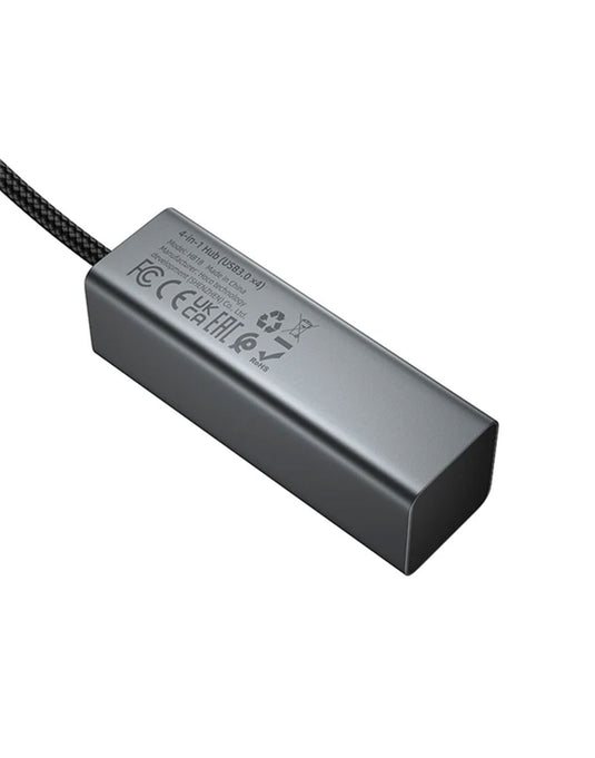 Hoco USB-A to 4x USB-A 4 in 1 USB Expansion Hub, 0.2M Wire, USB 3.0, 5GB PS (HB1B)