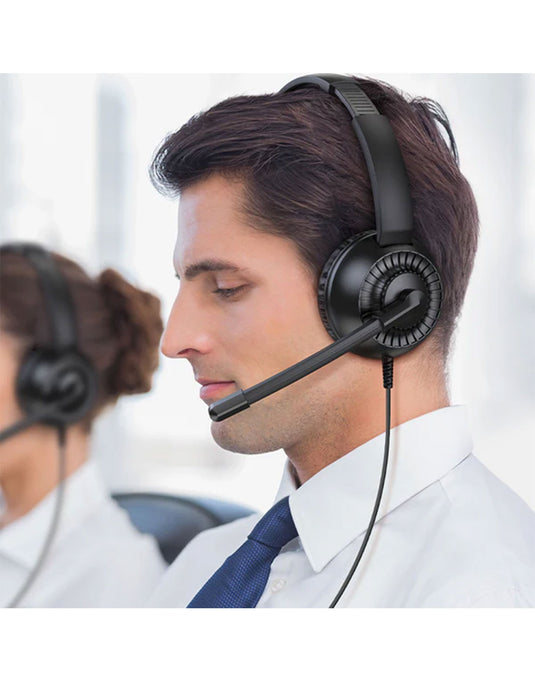 Hoco Wired Computer Headset With 270° Rotatable Microphone (W112) - Black