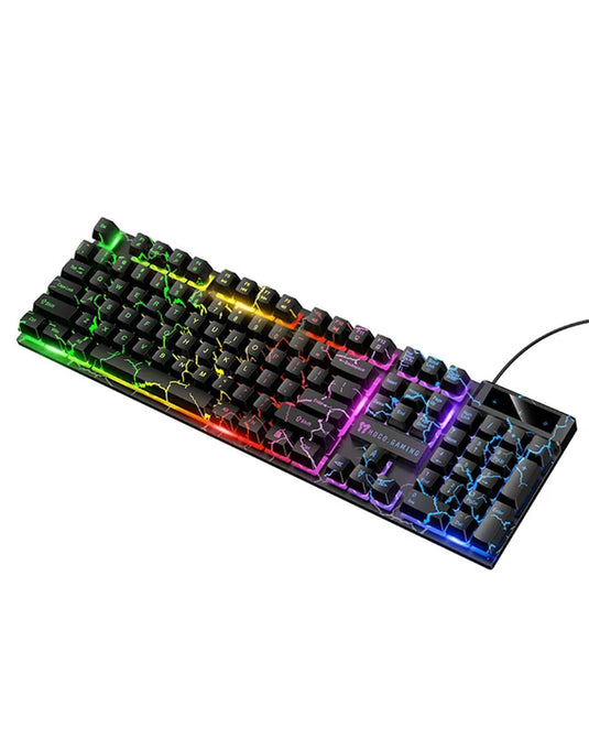Hoco Wired Gaming Keyboard With RGB Rainbow Light, 6-Key Anti-Ghosting (GM701)