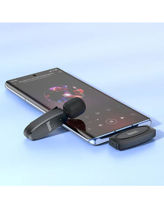 Hoco Wireless Digital Microphone w/ Lightning Connector (L15-L) - Black