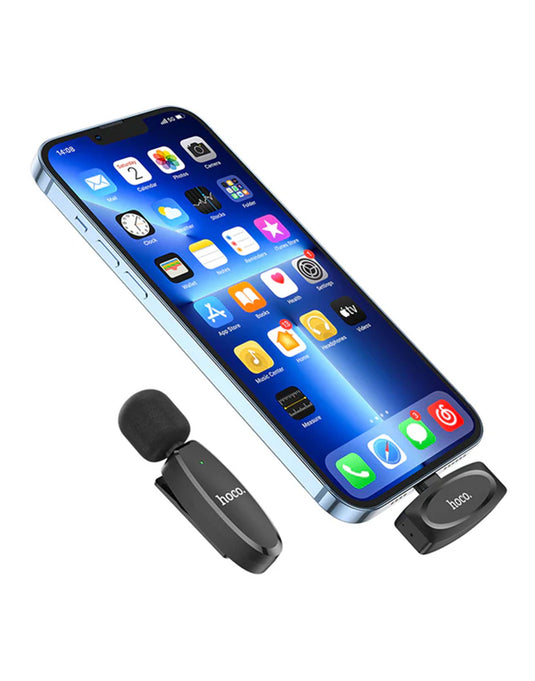 Hoco Wireless Digital Microphone w/ Lightning Connector (L15-L) - Black