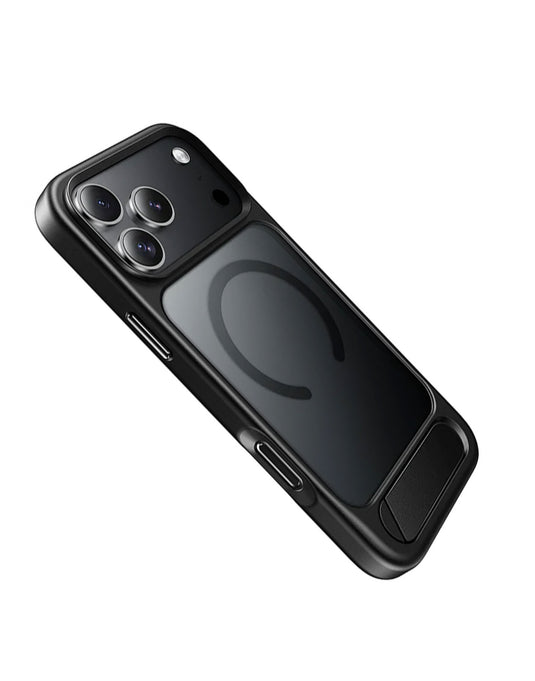 Hoco iPhone 17 Mag Safe Case – Semi-Transparent, Anti-Fingerprint with Hidden Kickstand (AS12)