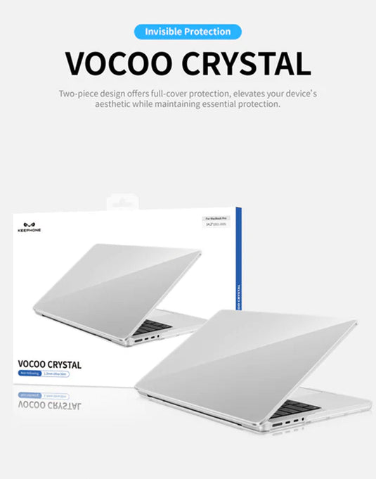 Keephone Vocoo Crystal Ultra Clear Case For MacBook Air 13.6-inch (2022-2025) - Clear