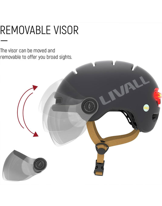 Livall L23 (58-62 CM) Smart Bike Helmet With Detachable Visor