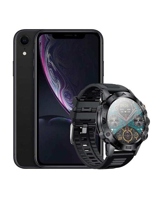 Apple iPhone XR 64GB (Very Good- Pre-Owned) + Hoco Smart Sports Watch Y20 - TechCrazy