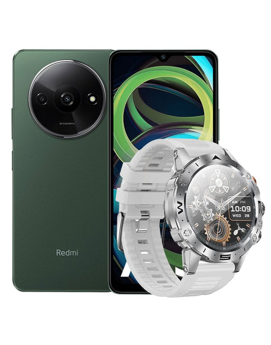 Redmi A3 (2024) 4GB 64GB 4G Dual Sim Smart Phone (Brand New) + Hoco Smart Watch Y20 - TechCrazy