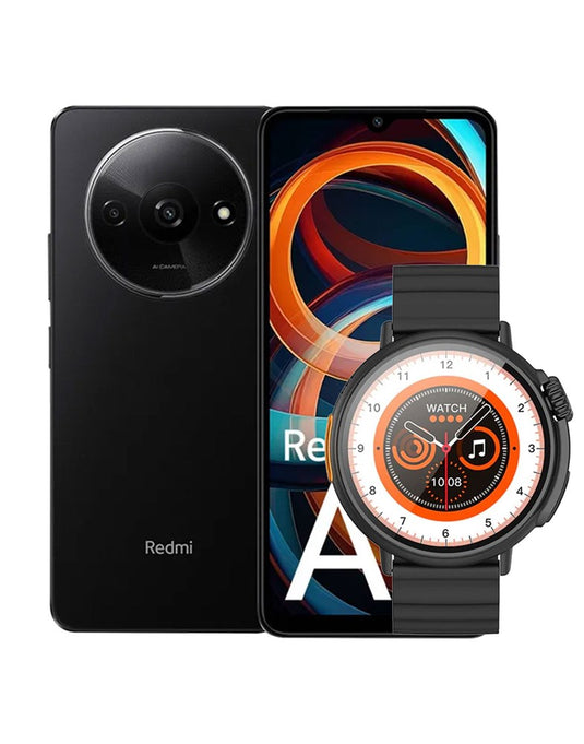 Xiaomi Redmi A3 (2024) 3GB 64GB 4G Dual Sim Smart Phone (Brand New) + Hoco Smart Sports Watch (Y18)