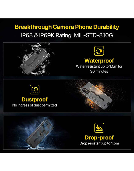 UMIDIGI Bison PRO Rugged Unlocked Smartphone 4GB+128GB with Hoco Smart Watch (Y12 Ultra) - TechCrazy