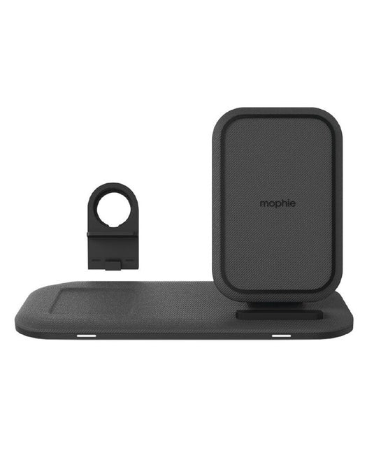 Mophie Wireless Charging Stand 3 in 1 15W Fast Charger - Black