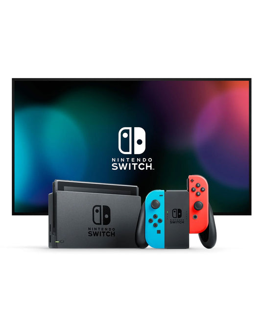 Nintendo Switch Console 32GB With Dock & Joy Con - Black,Blue & Red