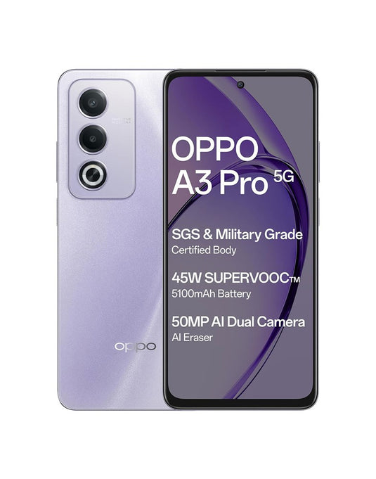 Oppo A3 Pro (2024) 8GB 256GB 5G Dual Sim Smartphone - Moonlight Purple (Brand New)