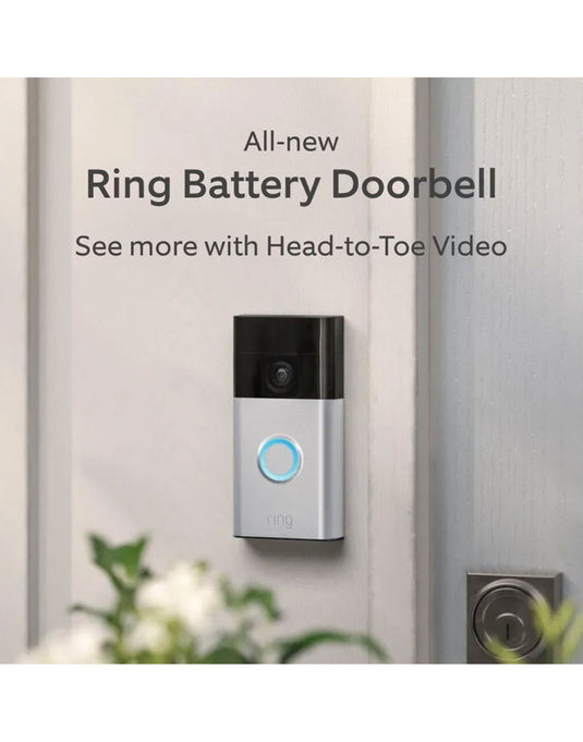 Ring Battery Video Door Bell 2nd Gen - Satin Nickle (Brand New-Open Box)