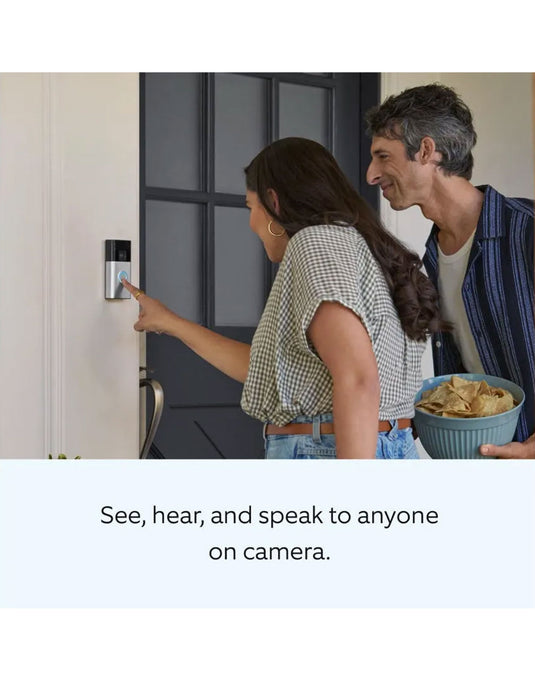 Ring Battery Video Door Bell 2nd Gen - Satin Nickle (Brand New-Open Box)