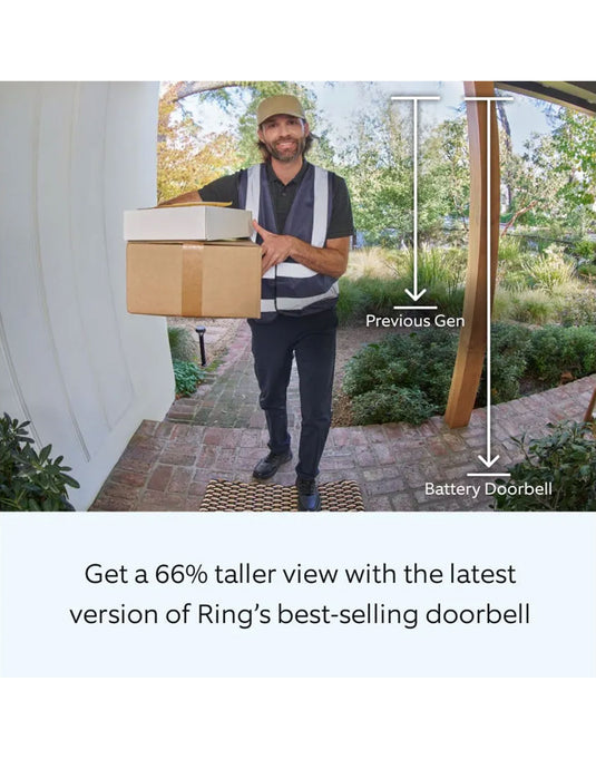 Ring Battery Video Door Bell 2nd Gen - Satin Nickle (Brand New-Open Box)