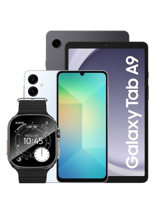 Samsung Galaxy A06 (2024) 4GB 64GB 4G (Brand New) + Galaxy Tab A9 (2023) 8.7-inch 4GB 64GB Wifi Only + Smart Watch (Y23 Ultra) (Bundle Deal)