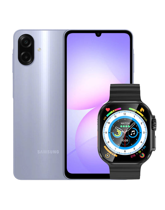 Samsung Galaxy A07 (2025) 4GB 64GB 4G Dual Sim - Light Violet (Brand New) + Smart Watch (Y23 Ultra)