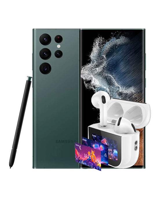Samsung Galaxy S22 Ultra 12GB 256GB 5G - Green (Good Pre-Owned) + TWS Bluetooth Earbud (EW82) (Bundle Deal)