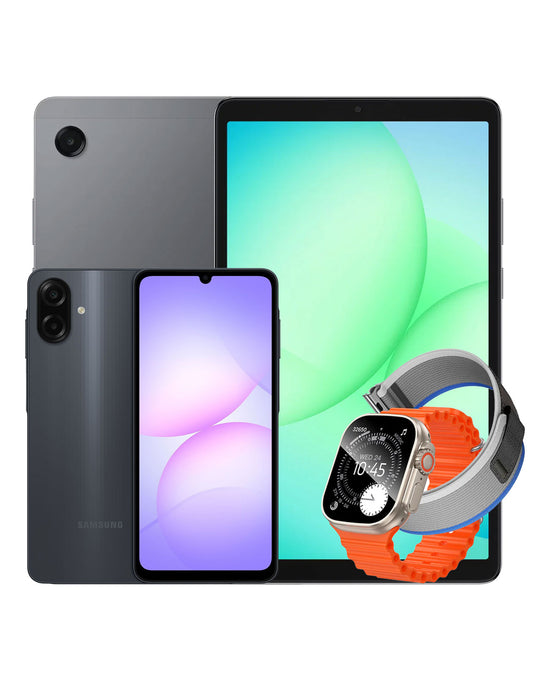 Samsung Galaxy Tab A11 (2025) 8.7-inch 4GB 64GB - Gray (Brand New) + Samsung Galaxy A07 (2025) + Smart Watch (Y42 Ultra) 2 Straps (Bundle Deal)