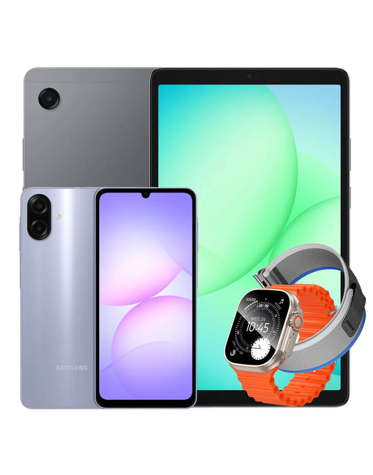 Samsung Galaxy Tab A11 (2025) 8.7-inch 4GB 64GB - Gray (Brand New) + Samsung Galaxy A07 (2025) + Smart Watch (Y42 Ultra) 2 Straps (Bundle Deal)
