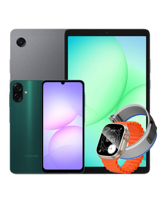Samsung Galaxy Tab A11 (2025) 8.7-inch 4GB 64GB - Gray (Brand New) + Samsung Galaxy A07 (2025) + Smart Watch (Y42 Ultra) 2 Straps (Bundle Deal)