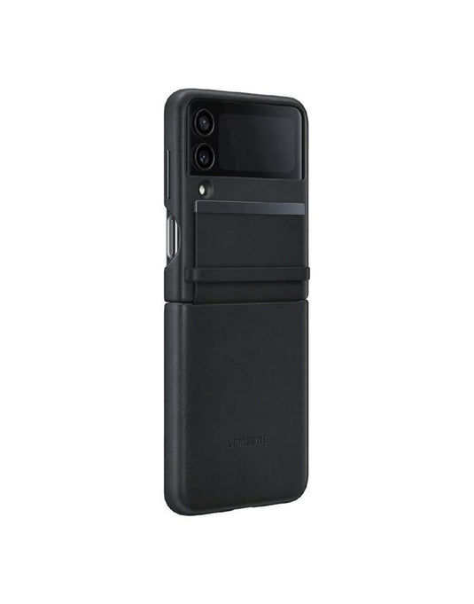 Samsung Galaxy Z Flip 4 Flap Leather Case - Black