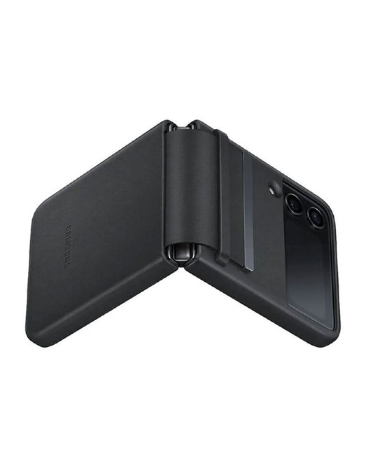 Samsung Galaxy Z Flip 4 Flap Leather Case - Black