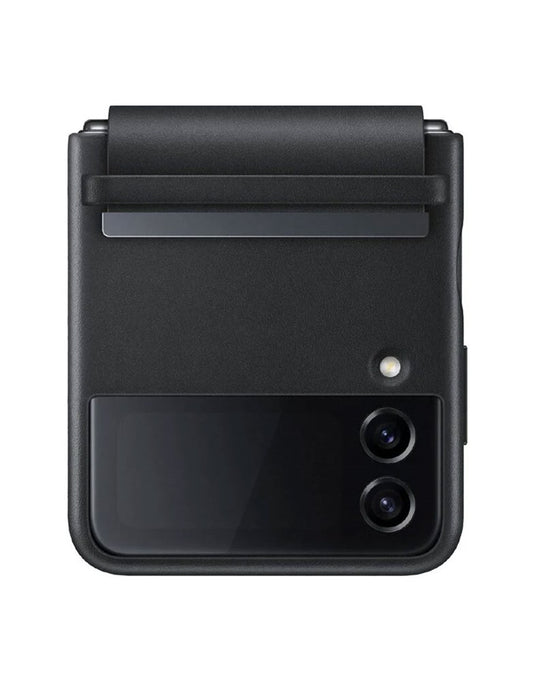 Samsung Galaxy Z Flip 4 Flap Leather Case - Black