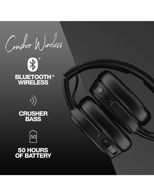 SkullCandy Crusher Wireless Over-Ear Headphones - Black