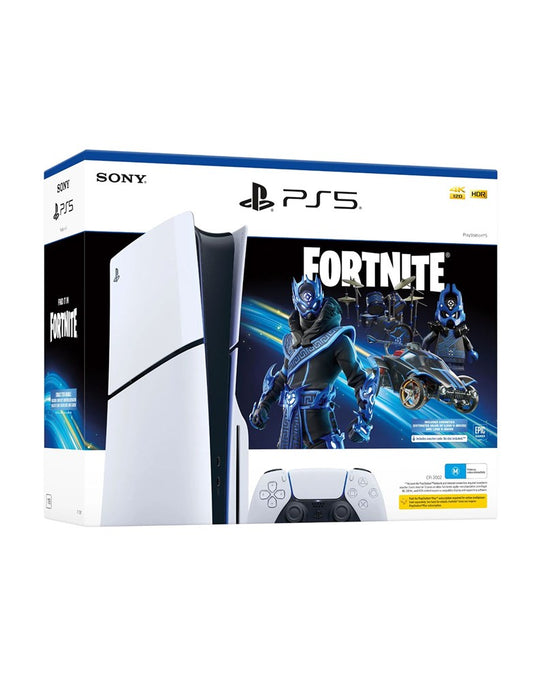 Sony PS5 Slim Disk Edition 1TB Console Fortnite Cobalt Star Bundle (Brand New)