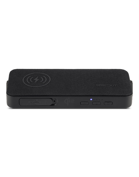 Sprout Maverick Hybrid Bluetooth Speaker + Power Bank + Wireless Charger - Black