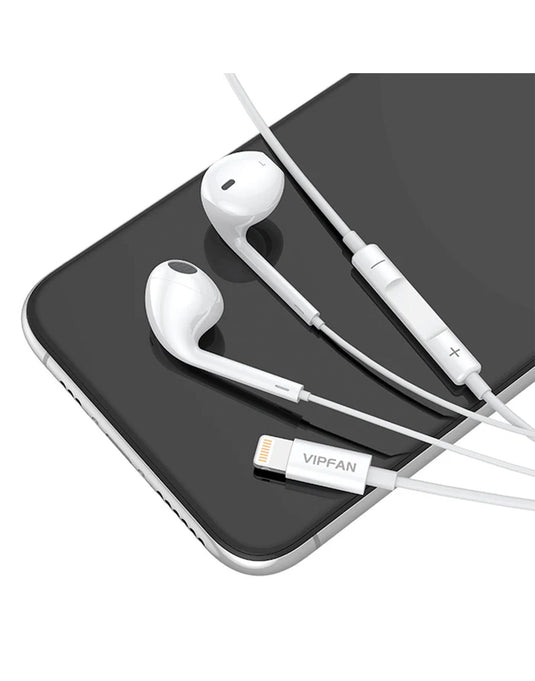 VFan Lightning Earphone w/ Bluetooth (M13) - White