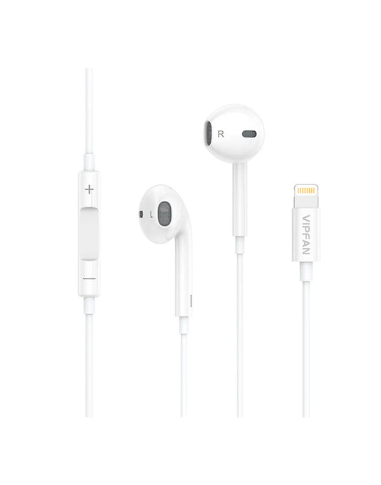 VFan Lightning Earphone w/ Bluetooth (M13) - White
