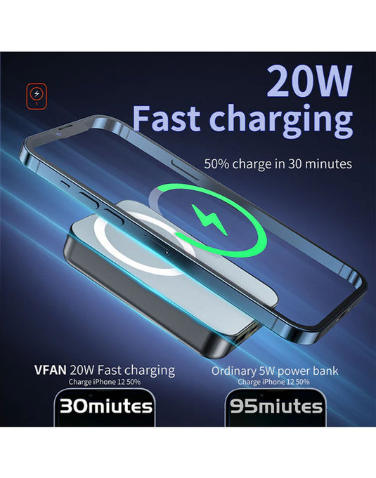 VFan Magnetic PD 22.5W Wireless Charging Power Bank (10000mAh) (F13)