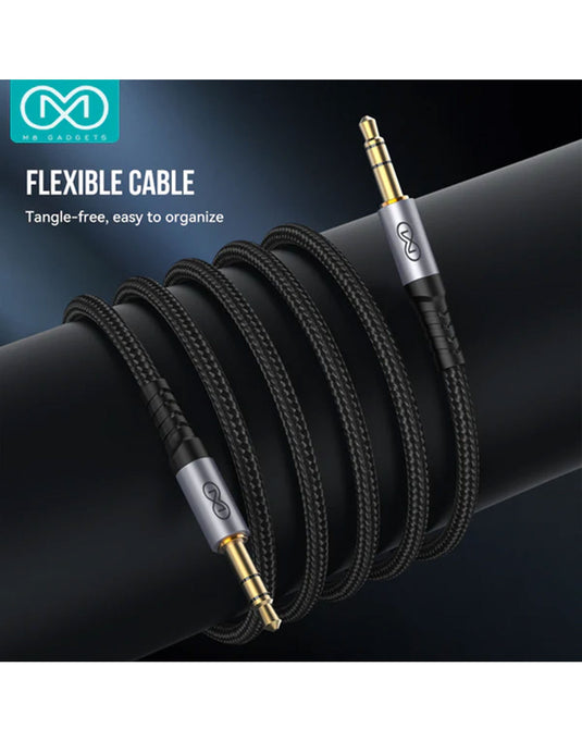 VFan Premium Nylon Braided Aux Cable 1 Meter (L11)