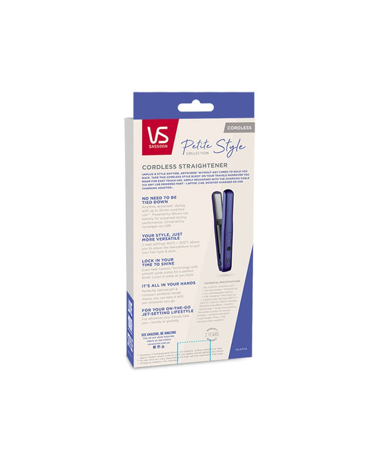 VS Sassoon Petite Style Cordless Straightener VSLE310A
