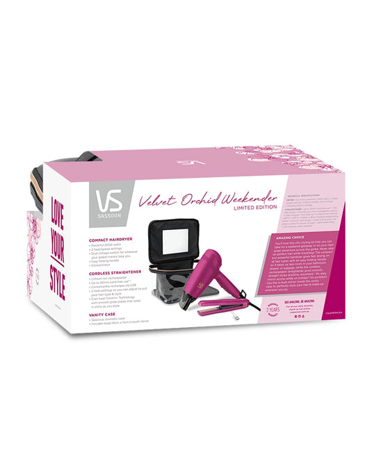 VS Sassoon Velvet Orchid Weekender Dryer & Straightener Pack