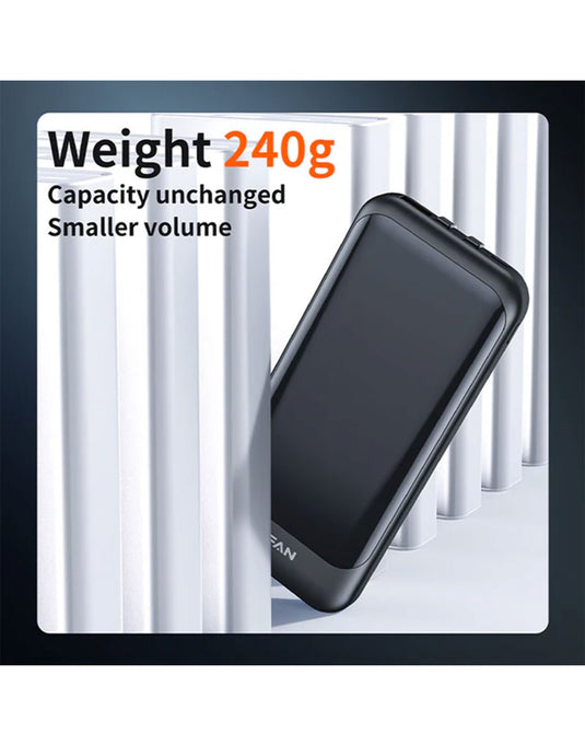 Vip Fan 22.5W PD+QC Power Bank w/ LED % Display, 2 Cables (10000mAh) (F14)