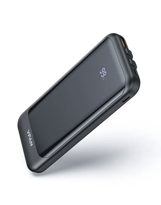 Vip Fan 22.5W PD+QC Power Bank w/ LED % Display, 2 Cables (10000mAh) (F14)