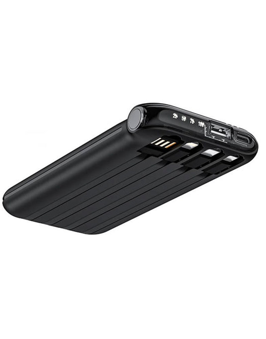 Vip Fan Power Bank 2 USB, 4 Built in Cables 10000mAh (F10)