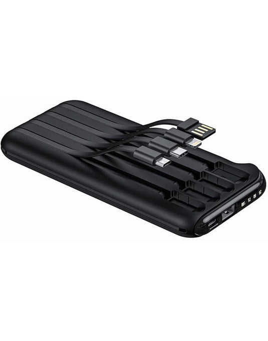 Vip Fan Power Bank 2 USB, 4 Built in Cables 10000mAh (F10)