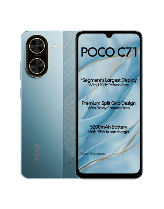 Xiaomi Poco C71 3GB 64GB 4G Dual Sim Smartphone (Brand New) + Free TPU Clear Case