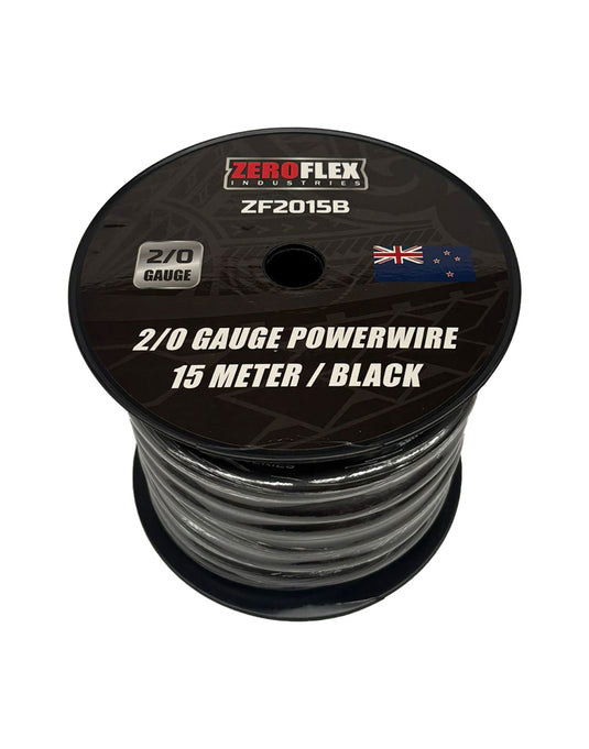 Zeroflex Power Cable Roll 2/0 Gauge (70mm) 15M -ZF015B - Black