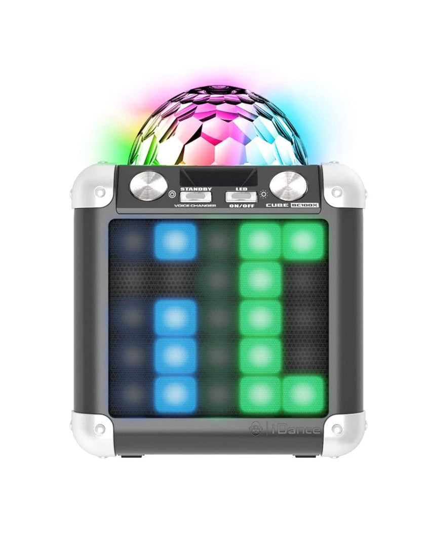 iDance BC100X Disco Cube Bluetooth Speaker With Mic